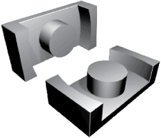 Ш-образный широкий магнитопровод c круглым центральным стрежнем